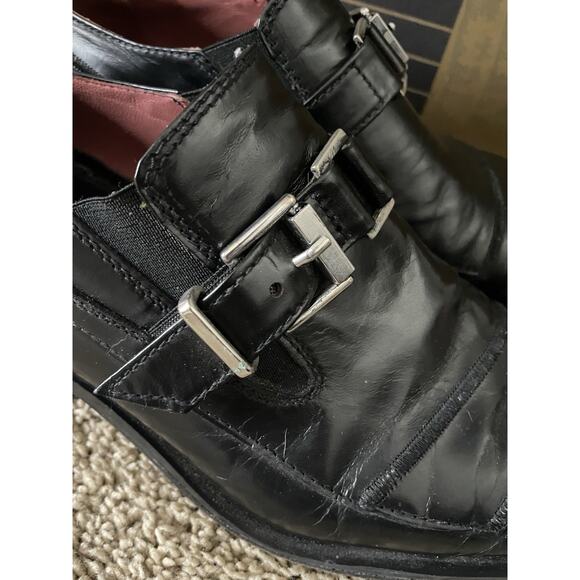 Jo Ghost Italian Men\'s Black Leather Dressy Shoes wi Buckle Sz 41 1/2 US 8.5 main image 5